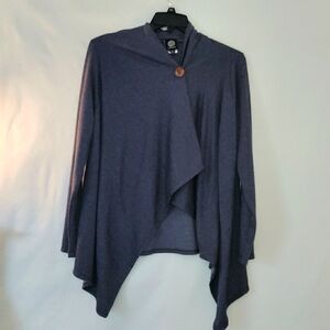 Bobeau one bottom Asymmetrical cardigan kint wrap charcoal gray color women XL
